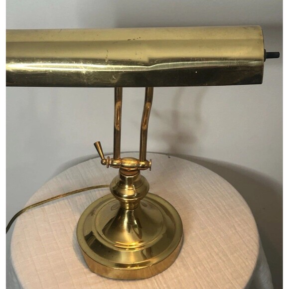 Other - VTG Brass Bankers Piano Table Lamp Underwriters Lab Adjustable 13”